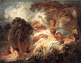Jean-honore Fragonard Canvas Paintings - The Bathers